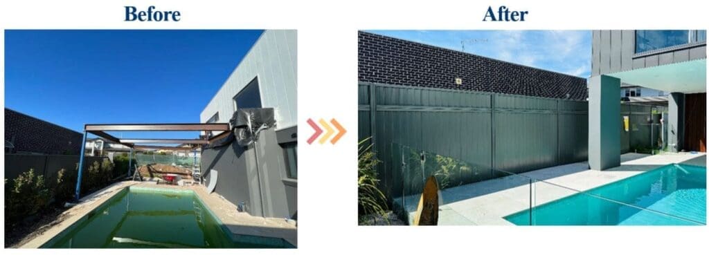 Transformation of a Pool and Side fence Sydney Contracting Engineers At SCE Corp