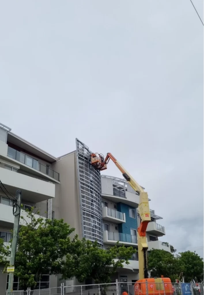 Belmont building recladding in progress