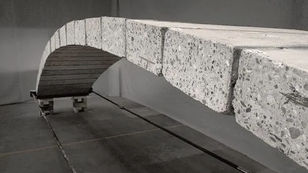 reuse of concrete blocks for foot bridge. concrete recycling NSW, sustainable construction